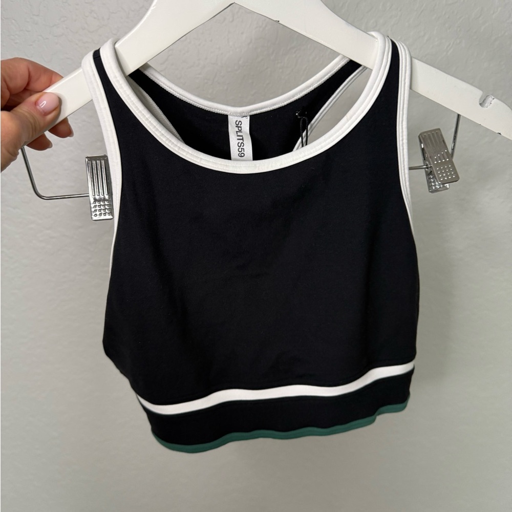 Splits59 Black and White Crop Top